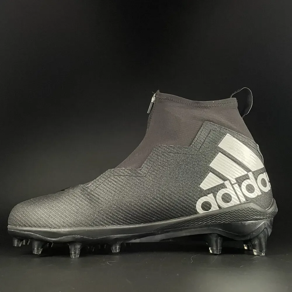 Adidas Nasty Fly 2.0 Mid Men's 13.5 Black White Football Cleats Athletic Sneaker - Picture 4 of 7